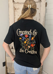Created By The Creator Tee in Black by Elevated Faith