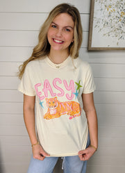 Easy Tiger Retro Tee in Ivory by Trendy Tee Co