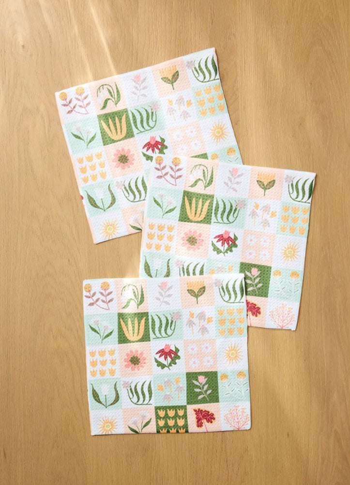Patchwork Garden Dishcloth Set by Geometry