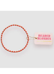 Demi Bright Red Gold Bracelet by Beaded Blondes