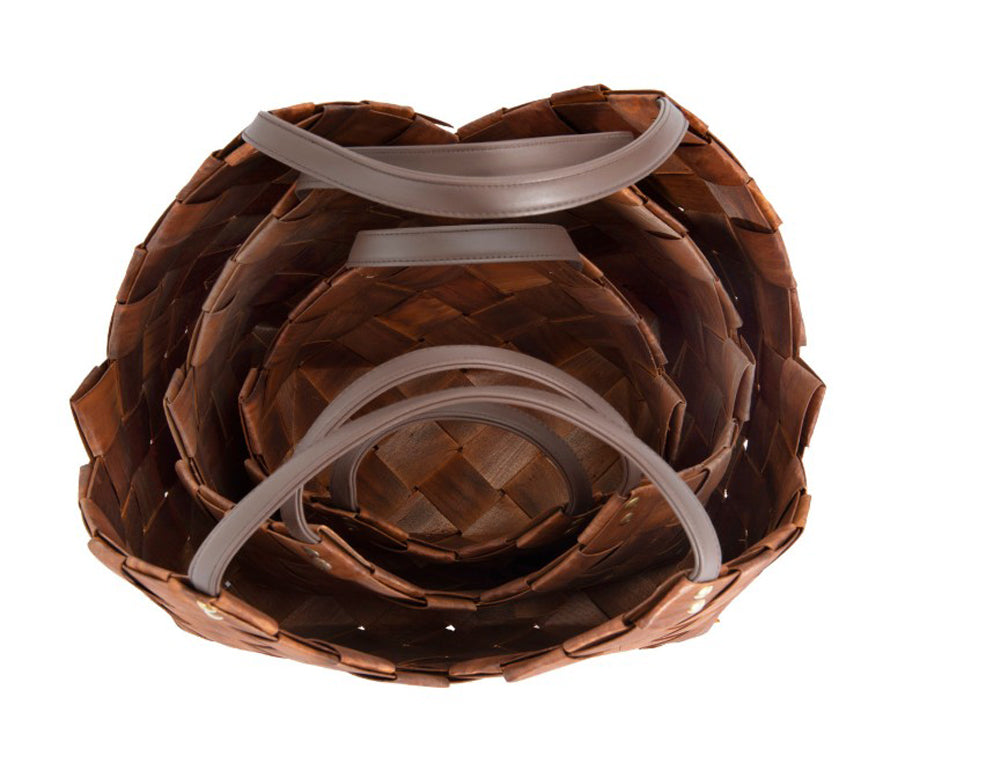 Fir Wood Baskets, Set of 3 by Creative Co-op