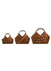 Fir Wood Baskets, Set of 3 by Creative Co-op
