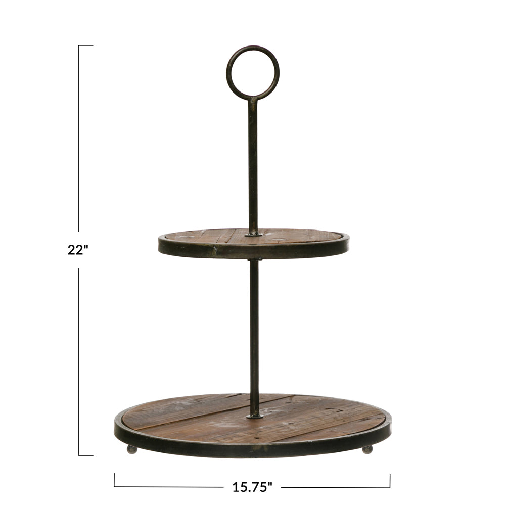 Metal and Wood Tray by Creative Co-op