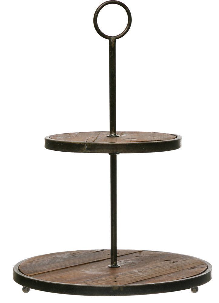Metal and Wood Tray by Creative Co-op