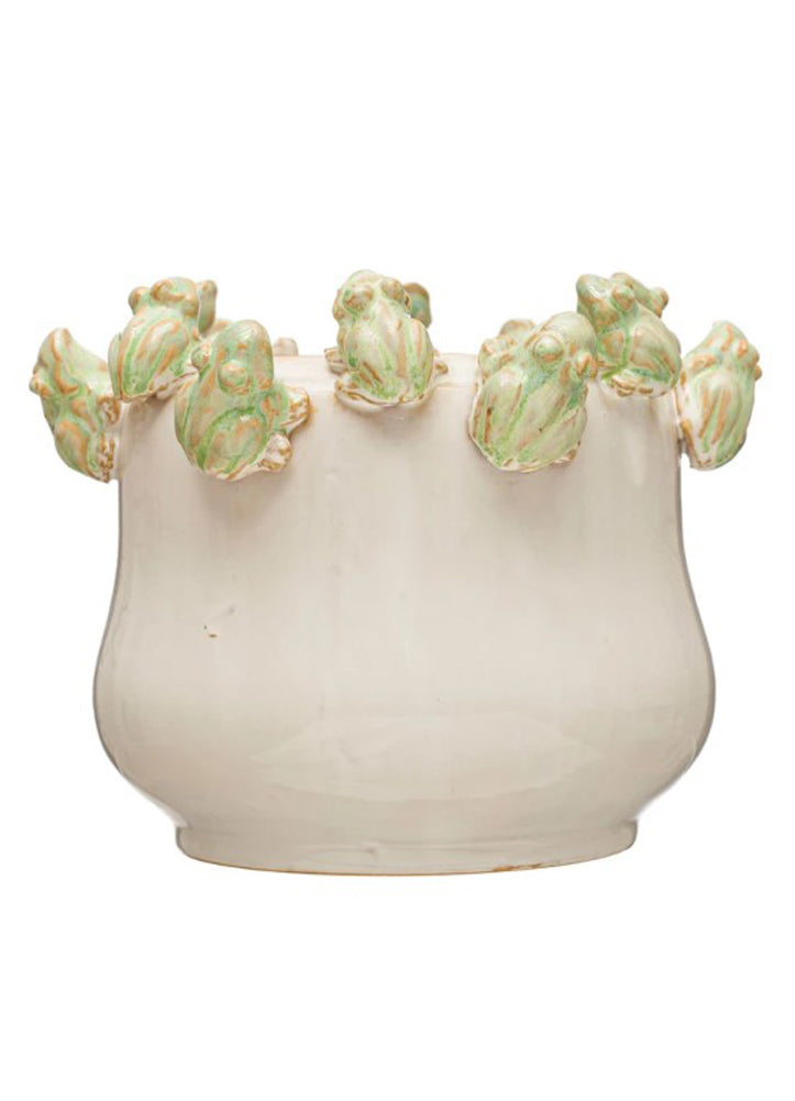 Round Stoneware Planter by Creative Co-op