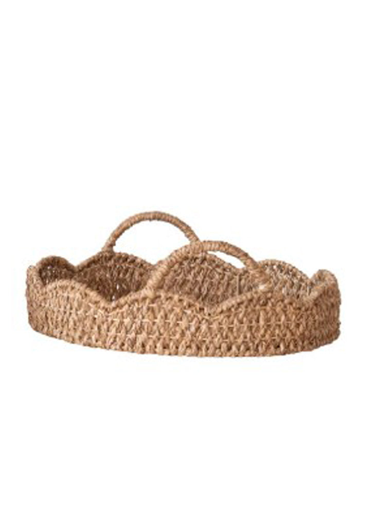 Large Round Braided Rattan Tray by Creative Co op