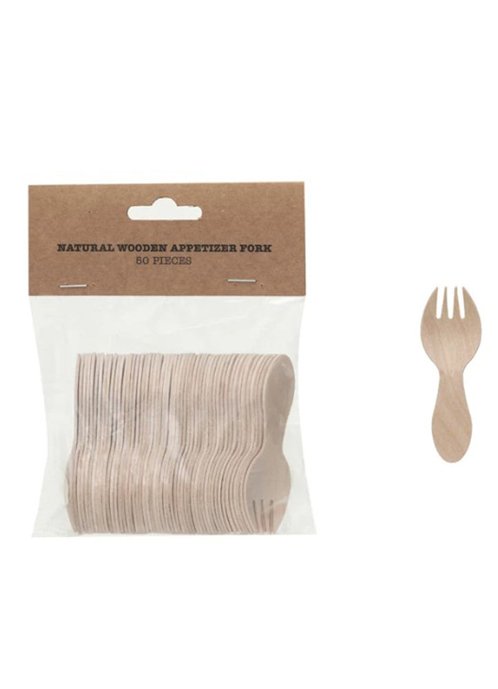 Set of 50 Wood Appetizer Forks by Finch + Fennel