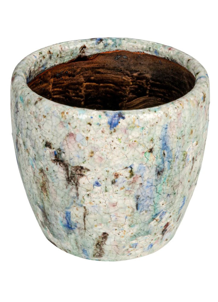 Terracotta Planter in Blue by Creative Co-op