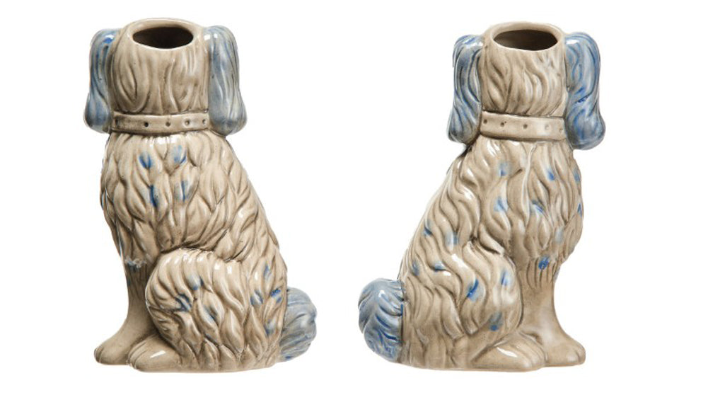 Stoneware Vase in Grey  by Creative Co-op