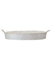 Stoneware Baker w/ Handles in White by Creative Co-op