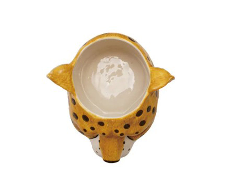 Ceramic Cheetah Head Planter in Multi Color by Creative Co-op