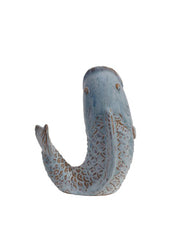 Blue Stoneware Fish Shaped Vase by Creative Co-op