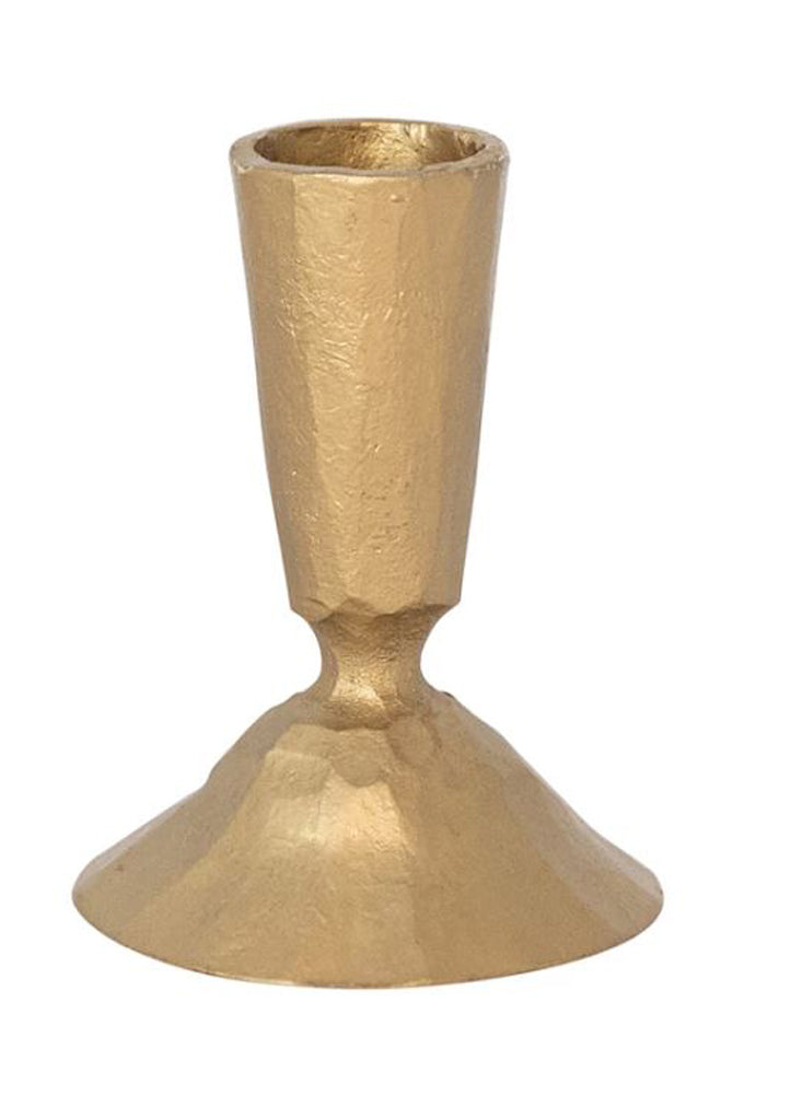 Metal Taper Holder Antique Gold Finish by Creative Co-op