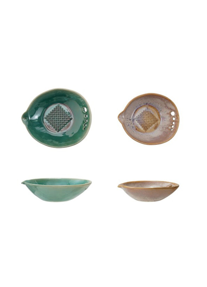 Set of 2 Stoneware Garlic/Ginger Graters by Creative Co-op