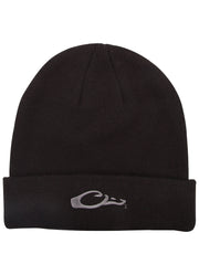 Rib - Kni Stocking Cap in Black by Drake