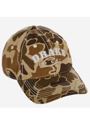 Distressed 6 Panel Ball Cap Old School by Drake