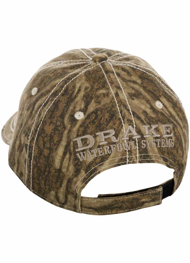 Distressed 6 Panel Ball Cap in Original Bottomlands by Drake