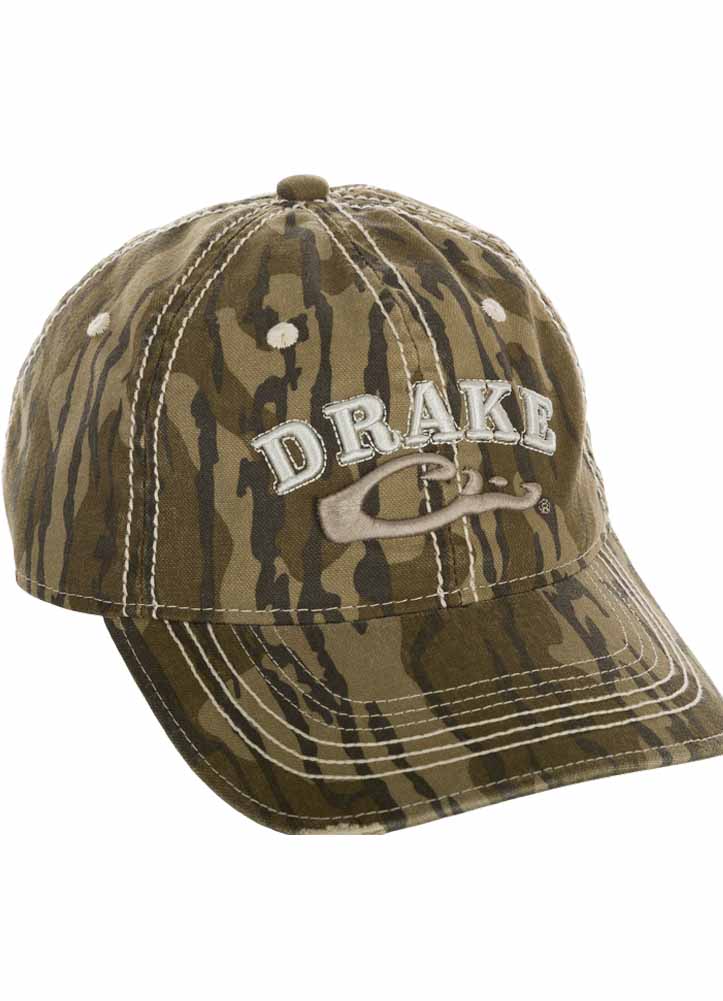 Distressed 6 Panel Ball Cap in Original Bottomlands by Drake