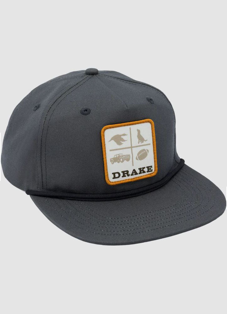 Drake X Lost Hat DDTF Goat Rope Cap in Gunmetal/Black