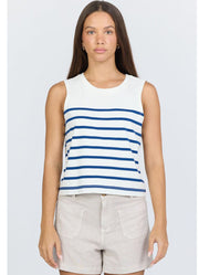 Jett Top in Cream/Navy by Dear John