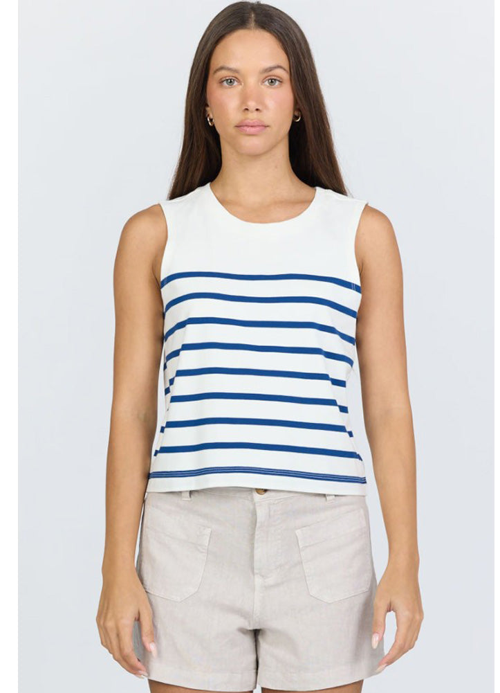 Jett Top in Cream/Navy by Dear John