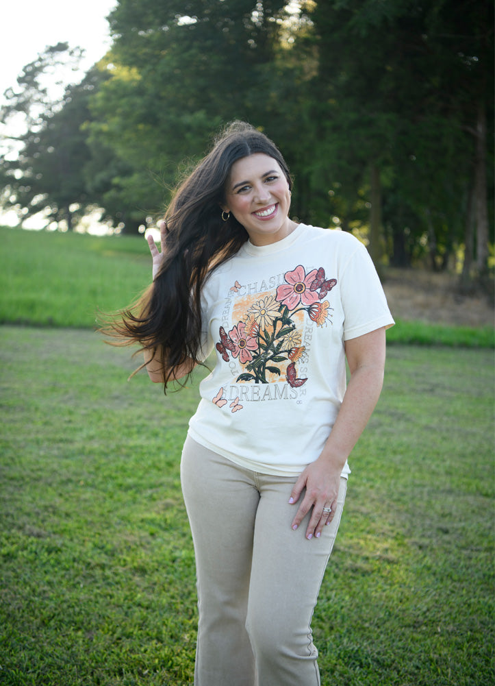 Chasing Dreams Tee in Cream by Chaudoin