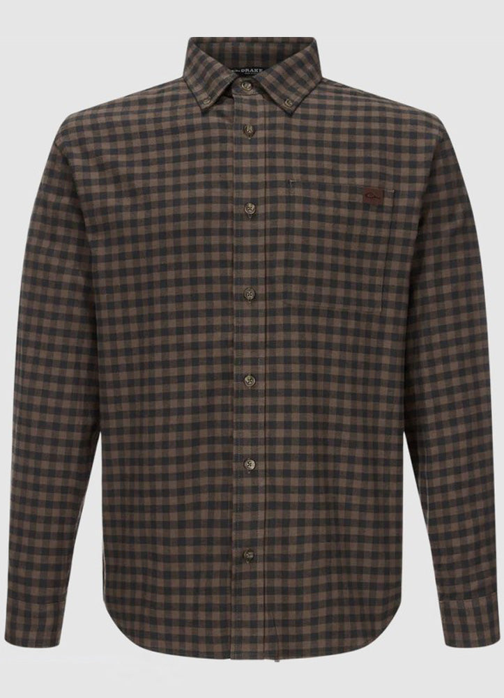 Autumn Flannel LS in Chocolate Chip by Drake
