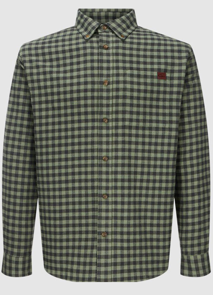 Autumn Flannel LS in Olivine by Drake