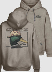Graphic Hoodie Back Cap Mallard in Island Fossil Light Heather by Drake