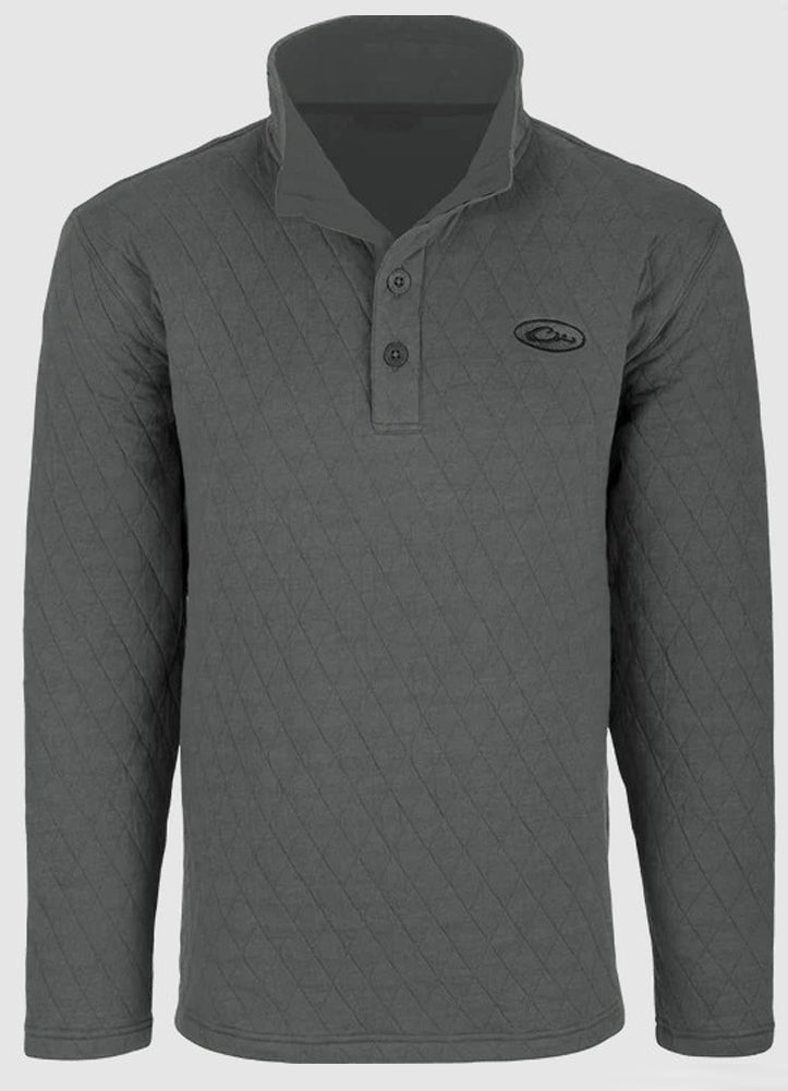 Delta Quilted Sweatshirt in Castlerock Grey Heather by Drake