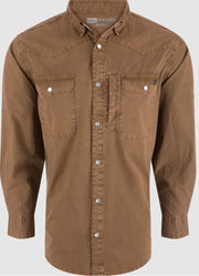 Cinco Ranch Western LS Acid Wash Solid Chocolate Chip by Drake