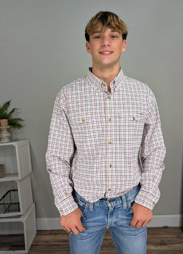 Frat BD Tattersall Shirt in Dark Grey Tattersall by Drake