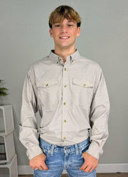 Frat BD Gingham Shirt in Khaki Gingham by Drake