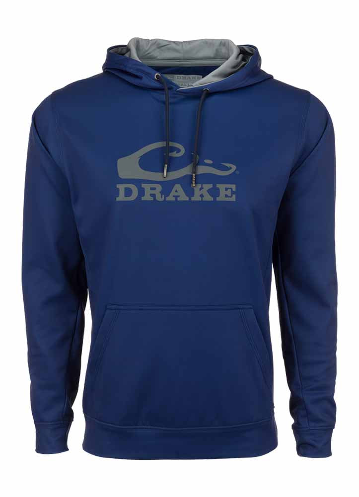 Stacked Logo Hoodie Bluie Depths Navy by Drake