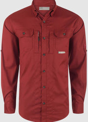Wingshooters Trey Dobby Solid LS in Sundried Tomato by Drake
