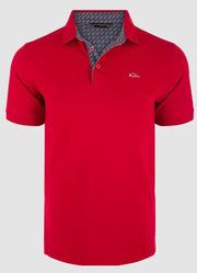 Solid Plique Lab Polo in Chilli Pepper Red by Drake