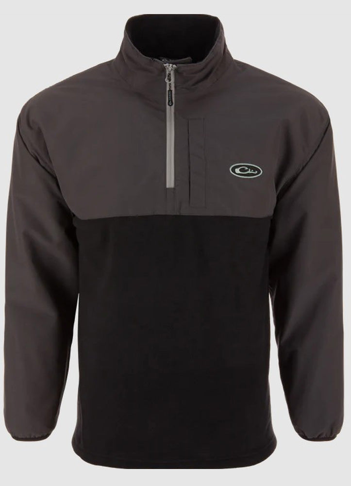 Eqwader Half Zip Pullover in Black Oyster by Drake