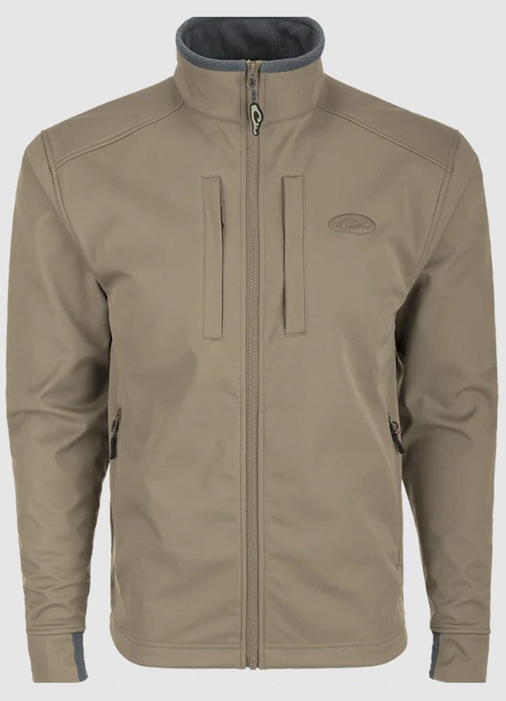 Windproof Soft Shell Jacket in Timber Wolf Khaki by Drake