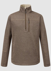 Fall Brake Sweater Fleece Half Zip in Dark Earth by Drake