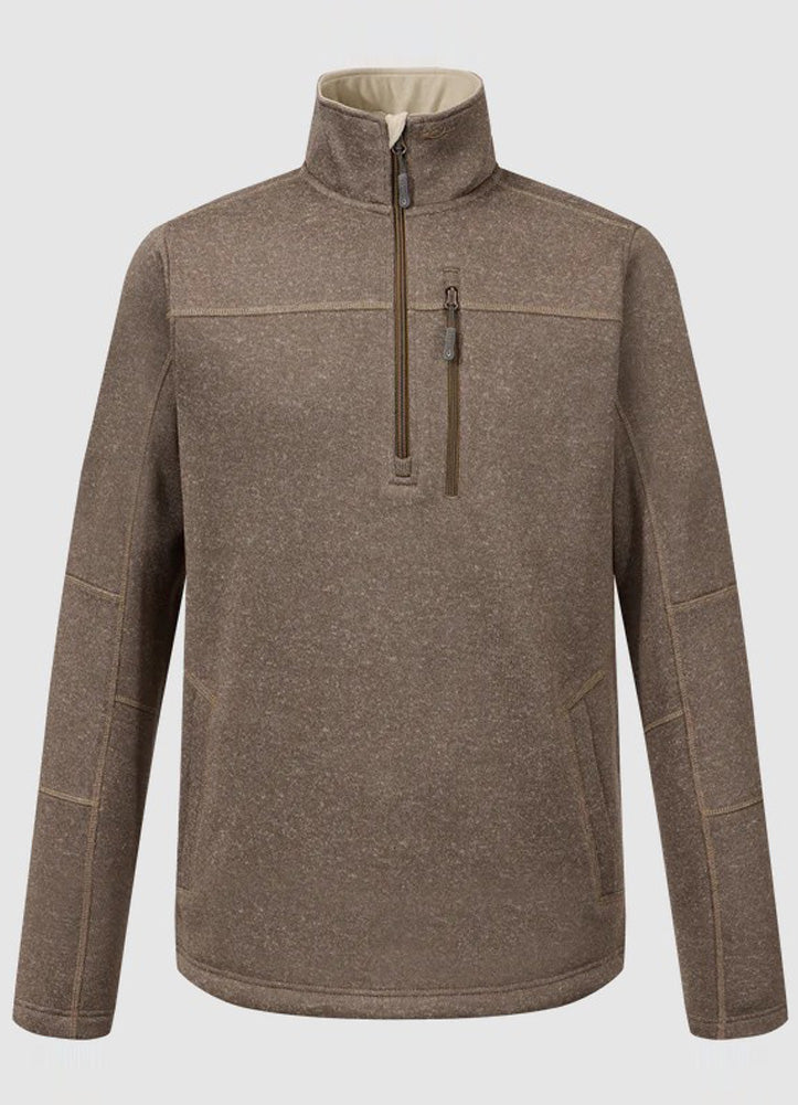 Fall Brake Sweater Fleece Half Zip in Dark Earth by Drake