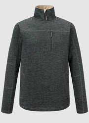 Fall Brake Sweater Fleece Half Zip in Unexplored Black by Drake