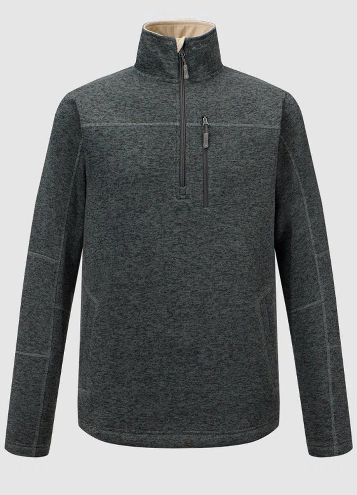 Fall Brake Sweater Fleece Half Zip in Unexplored Black by Drake
