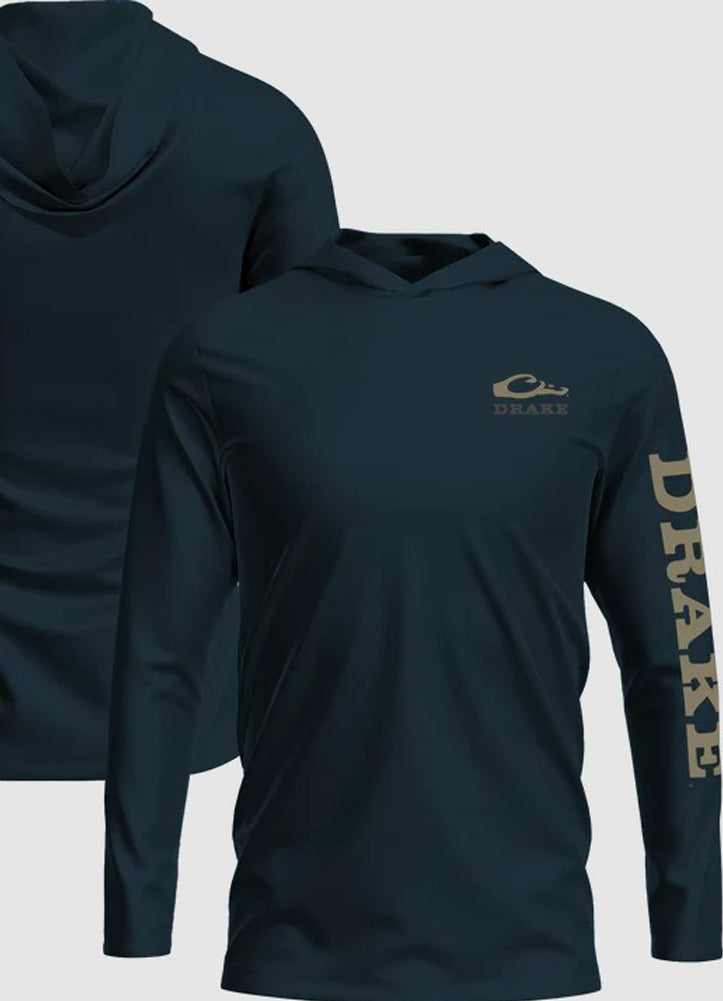 Graphic LS Hoodie Logo Solid in Orion Blue by Drake