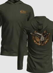 Graphic LS Hoodie Logo Solid Circle Mallard in Deep Depths by Drake