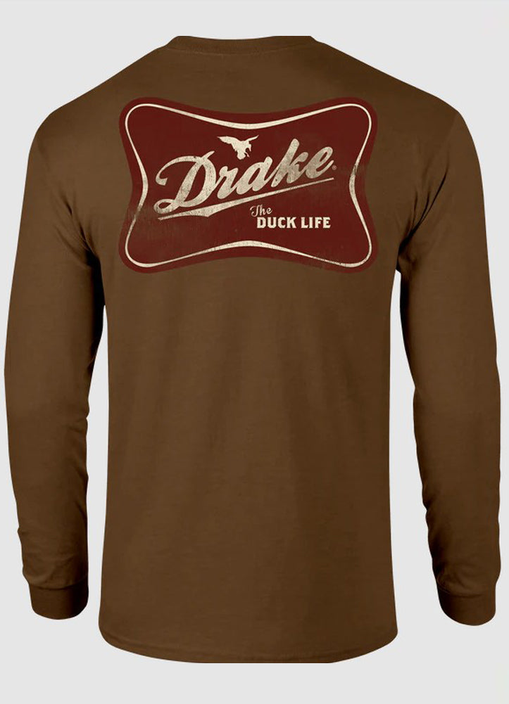 Drake Life LS in Golden Pecan Dark Heather by Drake