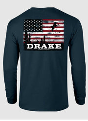 Americana Scenic Tee LS in Orion Blue by Drake