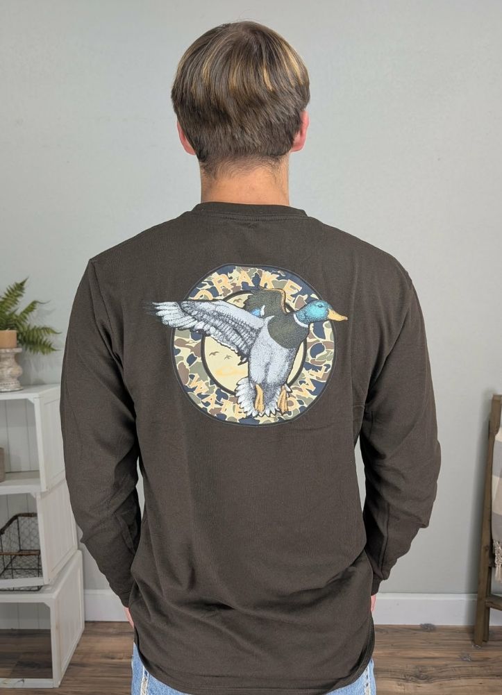 Circle Mallard T LS in Chocolate Brown by Drake