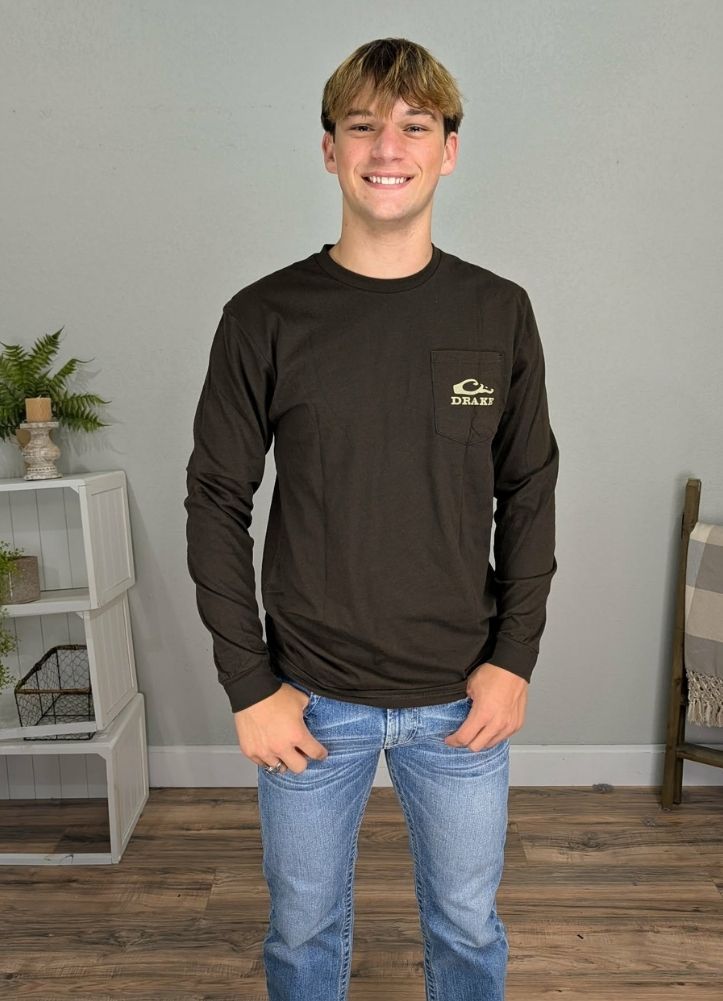 Circle Mallard T LS in Chocolate Brown by Drake