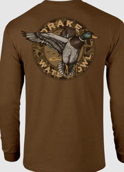 Circle Mallard LS in Golden Pecan Dark Heather by Drake