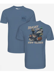 Trashy Ducks SS in Coronet Blue Light Heather by Drake